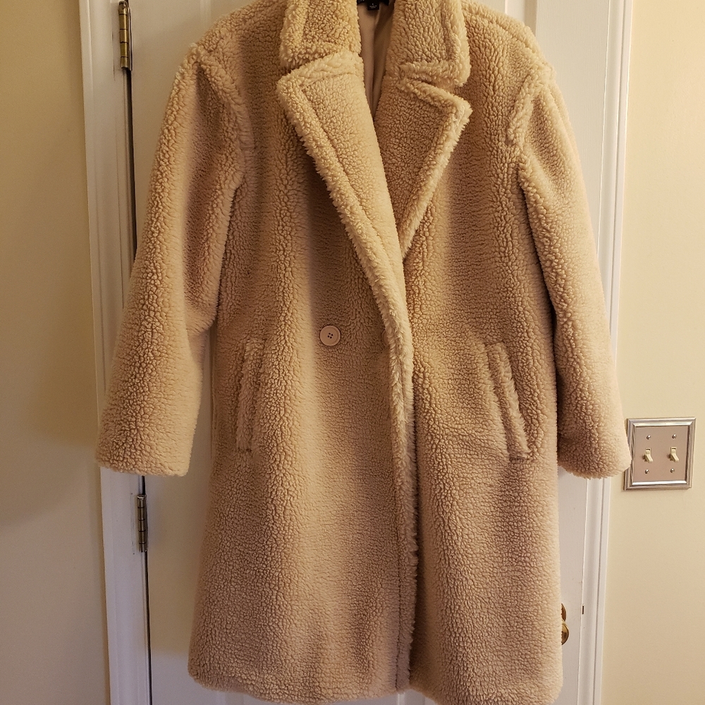 INC Gorgeous, on trend teddy coat.